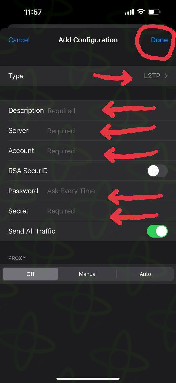 آموزش اتصال L2TP آیفون