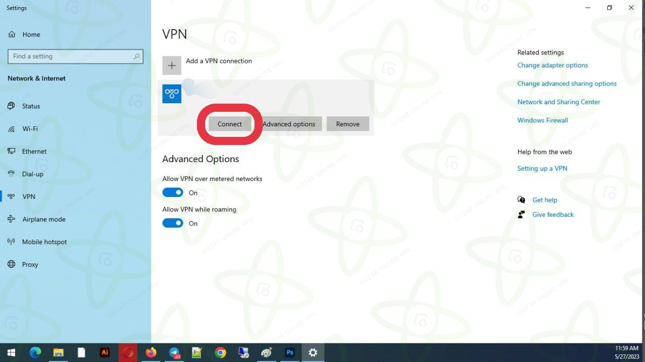 آموزش اتصال L2TP ویندوز